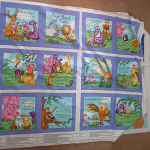 Cranston 'First Book of Faith' Cotton Fabric Panel Cut & Sew Quilting Sewing
